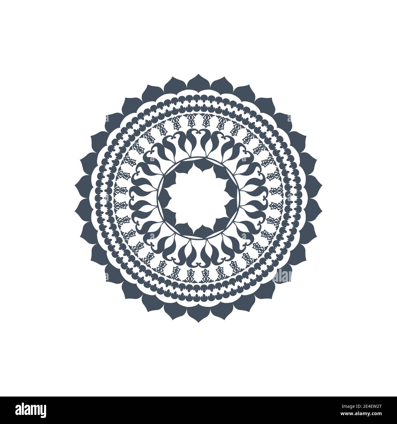 Circular pattern in form of mandala for Henna, Mehndi, tattoo, decoration. Decorative ornament in ethnic oriental style. Coloring book page. Stock Vector