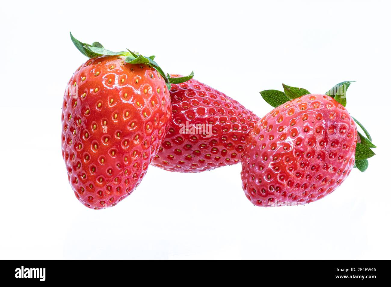 Strawberries isolated on white background Stock Photo - Alamy
