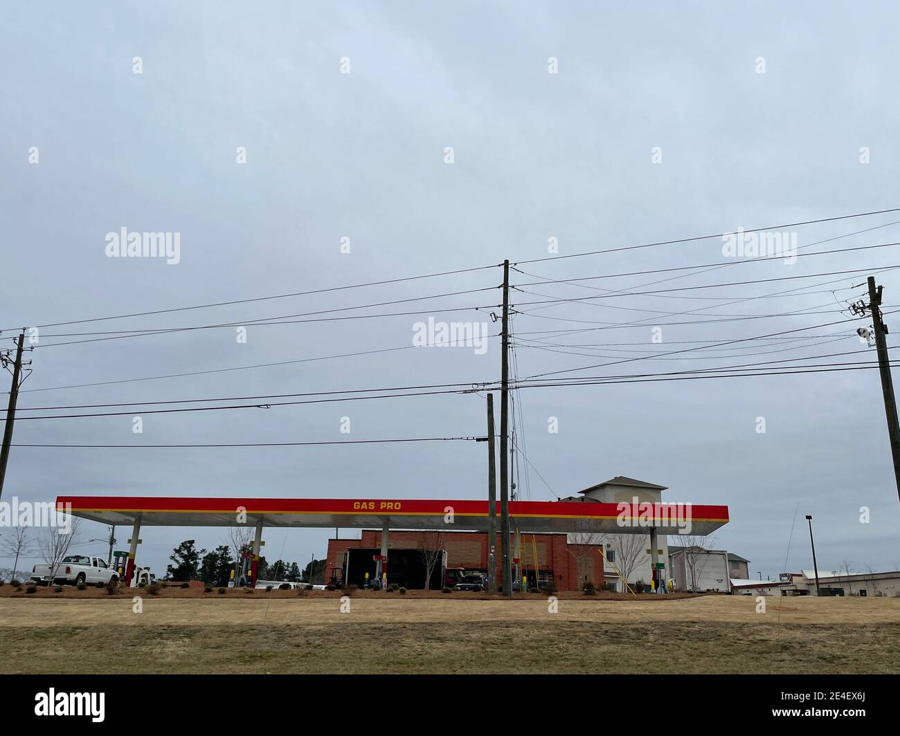 Augusta, Ga USA 02 20 21 Gas Pro gas station and convenience store and