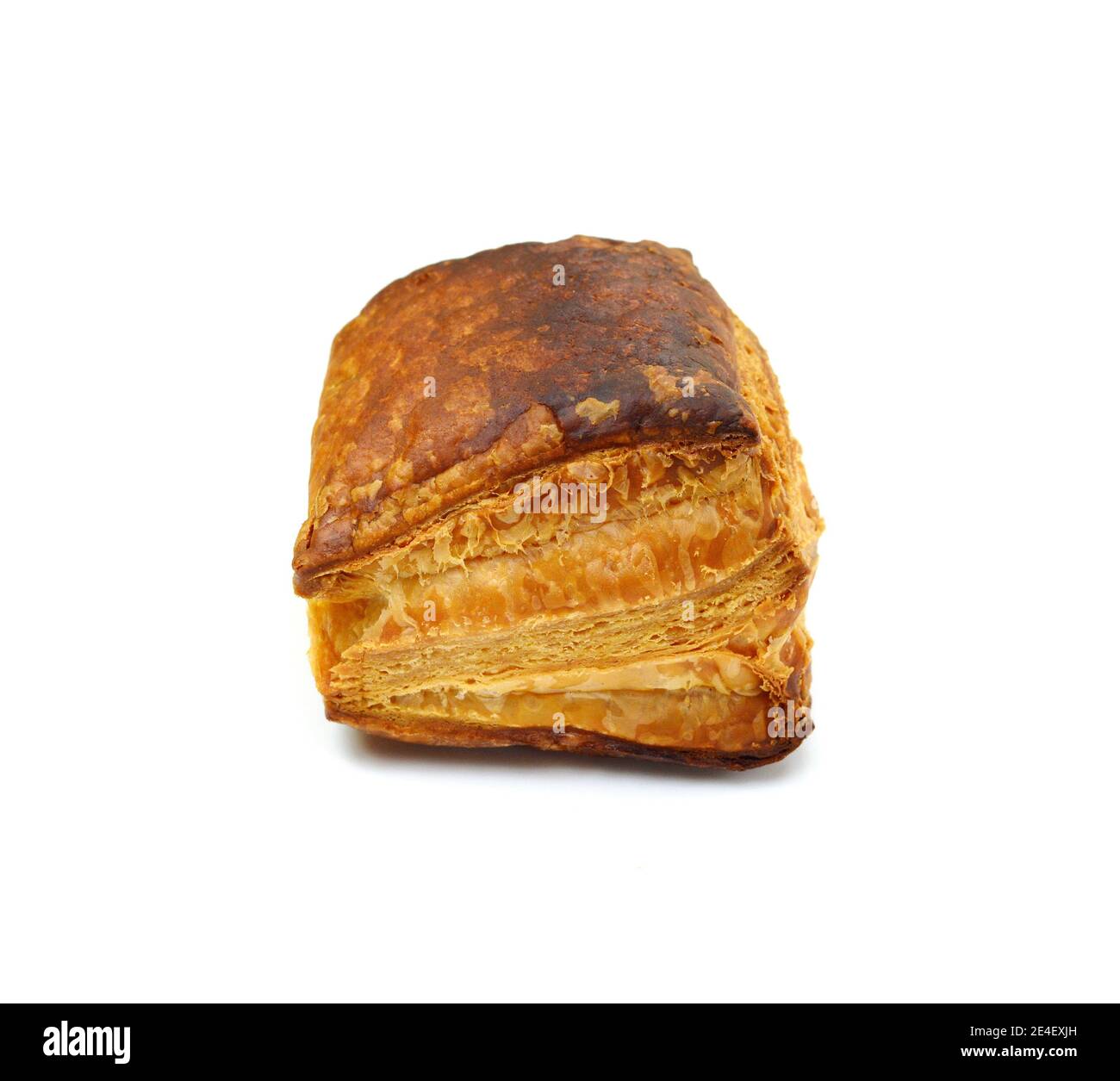 Puff Pastry Isolated on White Background Stock Photo - Alamy
