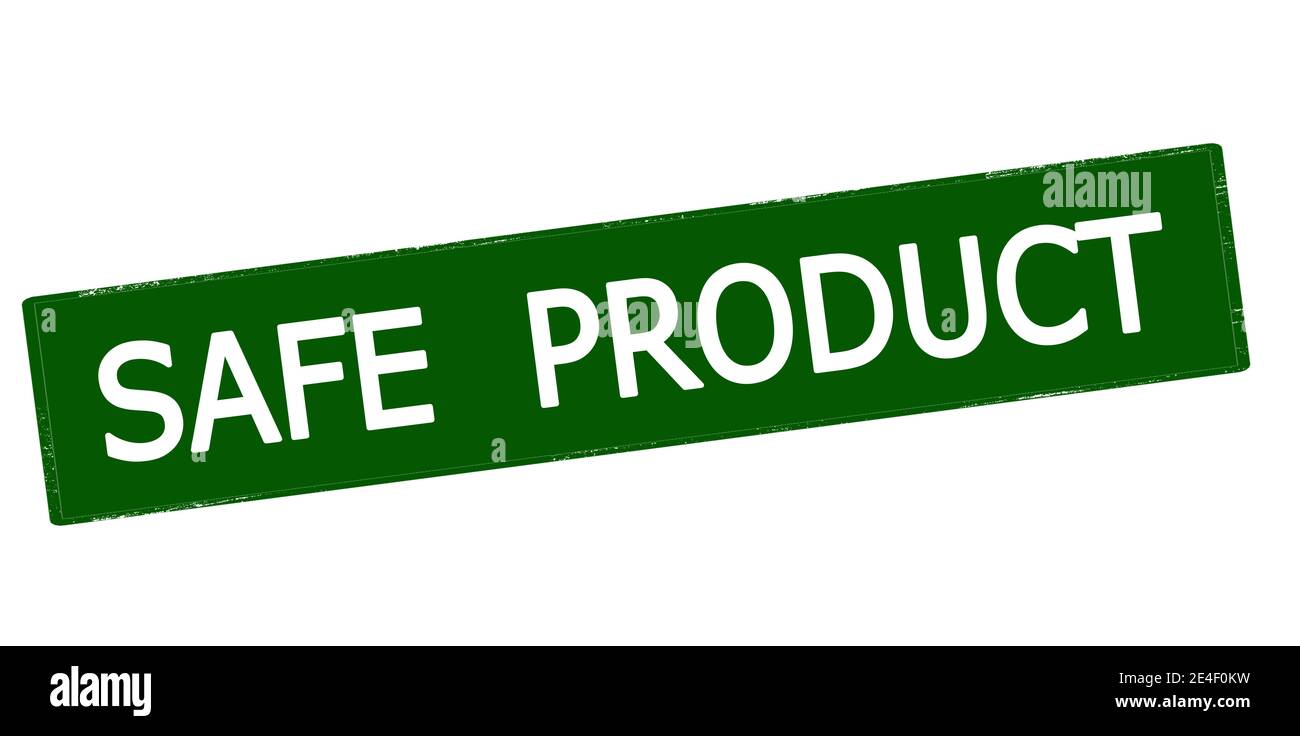 Rubber stamp with text safe product inside, vector illustration Stock