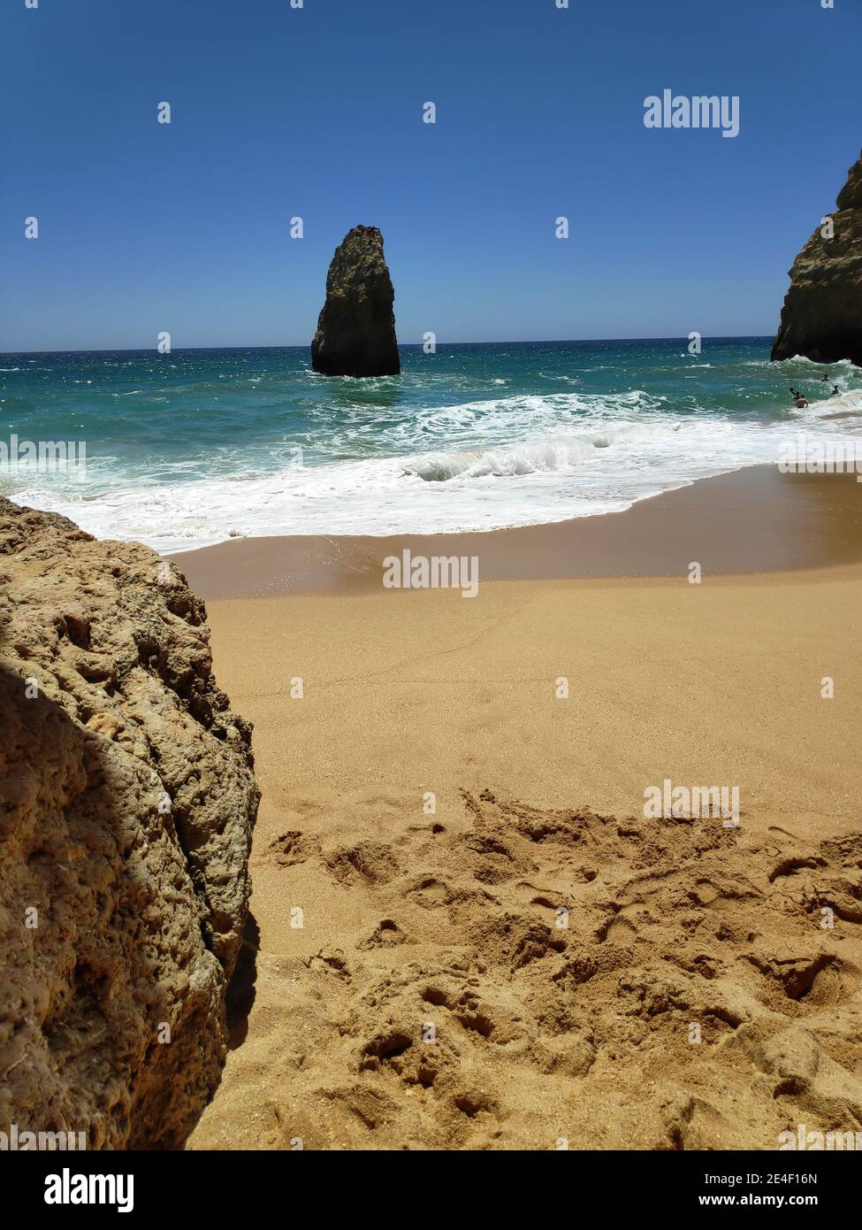 Beautiful view of waves splashing on a sandy beach - perfect for ...