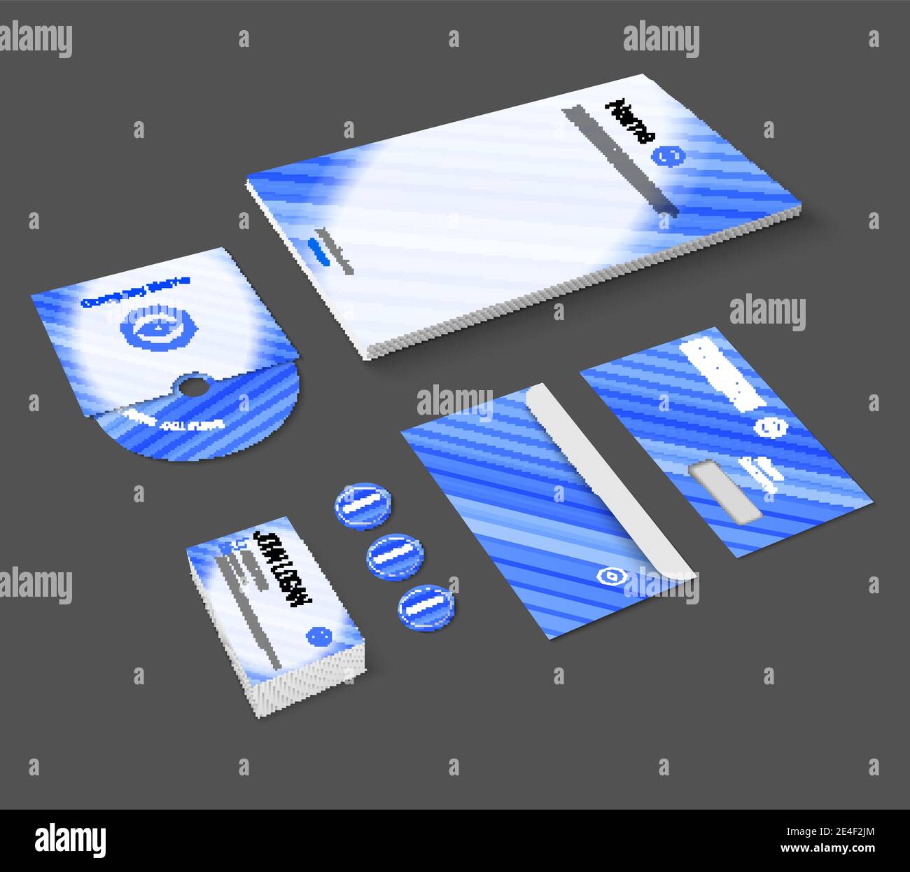 Blue abstract business company stationery template for corporate ...
