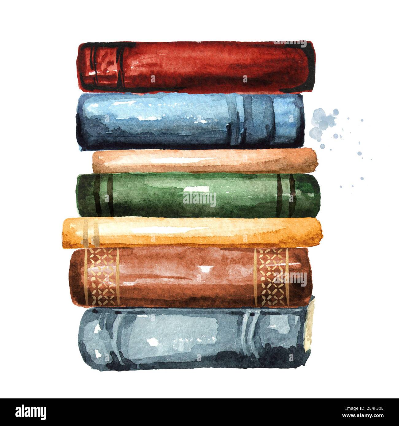 Book stack watercolor hi-res stock photography and images - Alamy