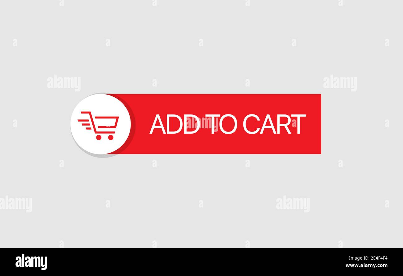Red Add to cart button3 Stock Vector