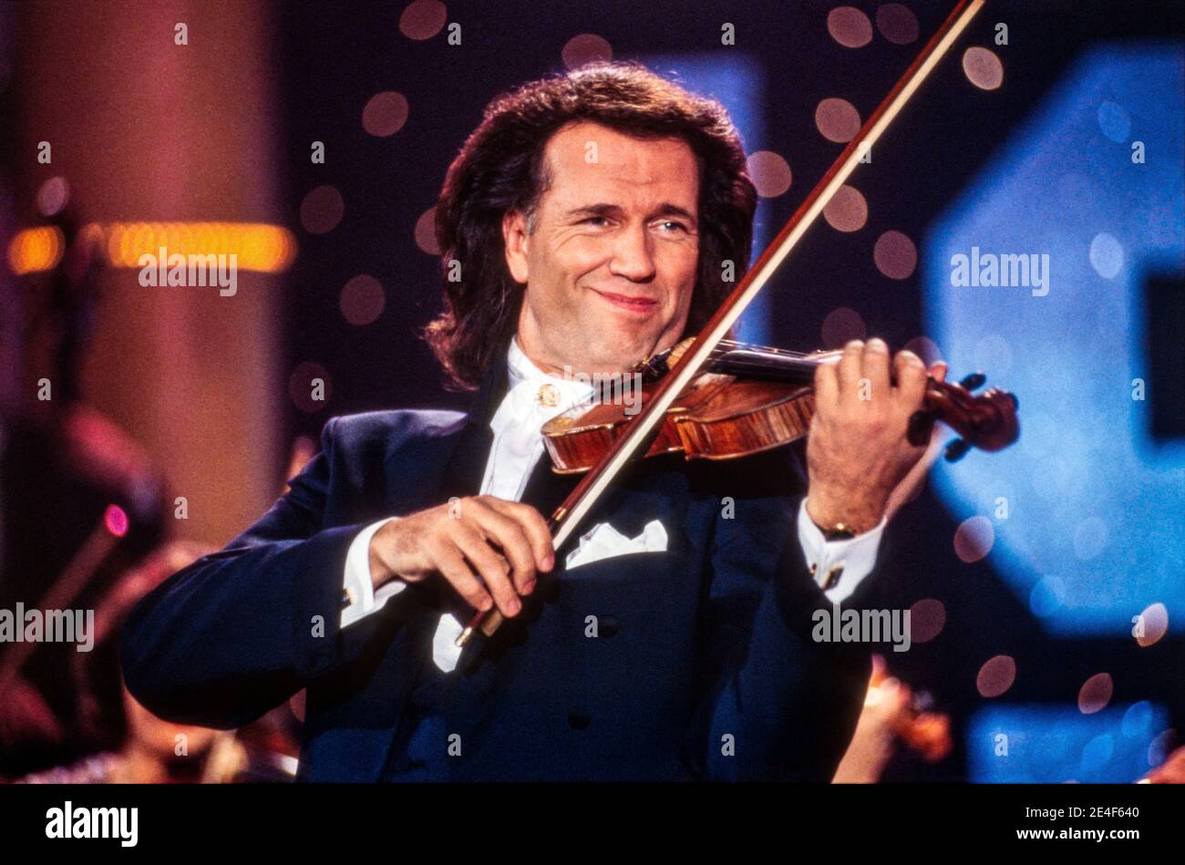 HILVERSUM, THE NETHERLANDS - 04 APR, 1995 - Andre Rieu is a Dutch violinist and conductor best known for creating the waltz-playing Johann Strauss Orc Stock Photo