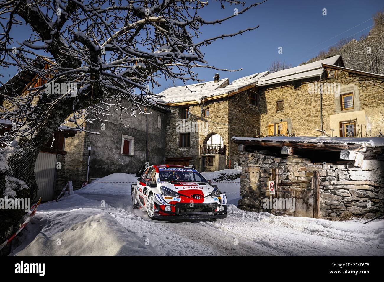 33 Elfyn EVANS (GBR), Scott MARTIN (GBR), TOYOTA GAZOO RACING WRT TOYOTA Yaris WRC ,action during the 2021 WRC World Rally Car Championship, Monte Carlo rally on January 20 to 24, 2021 at Monaco - Photo Francois Flamand / DPPI / LiveMedia Stock Photo