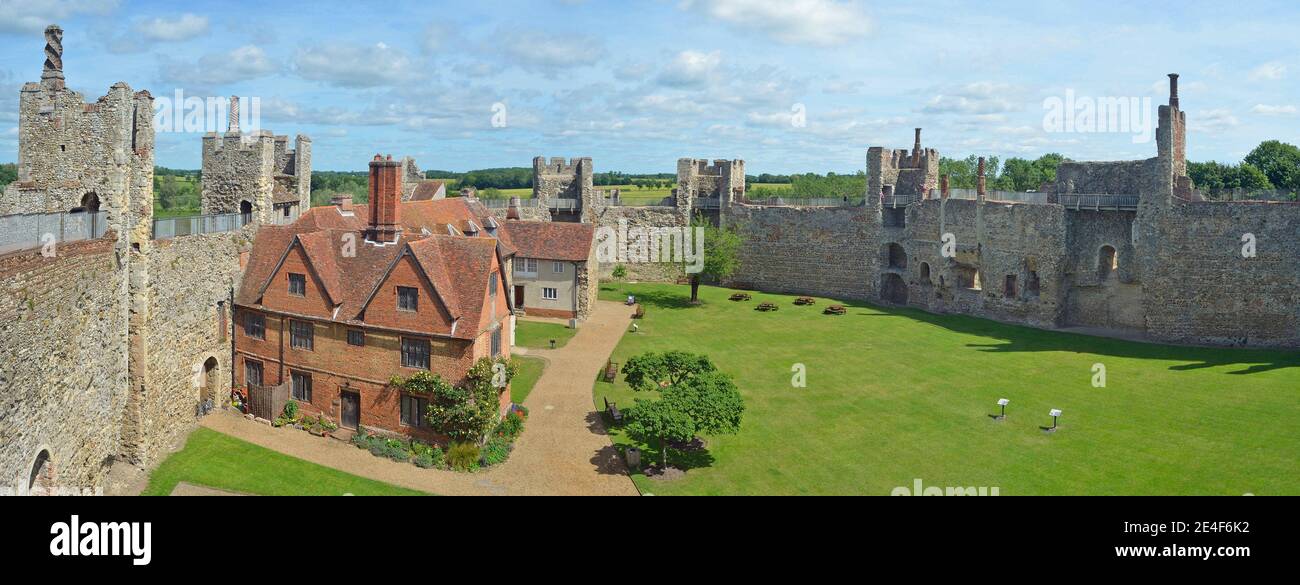 Framlingham castle and Poorhouse. Stock Photo