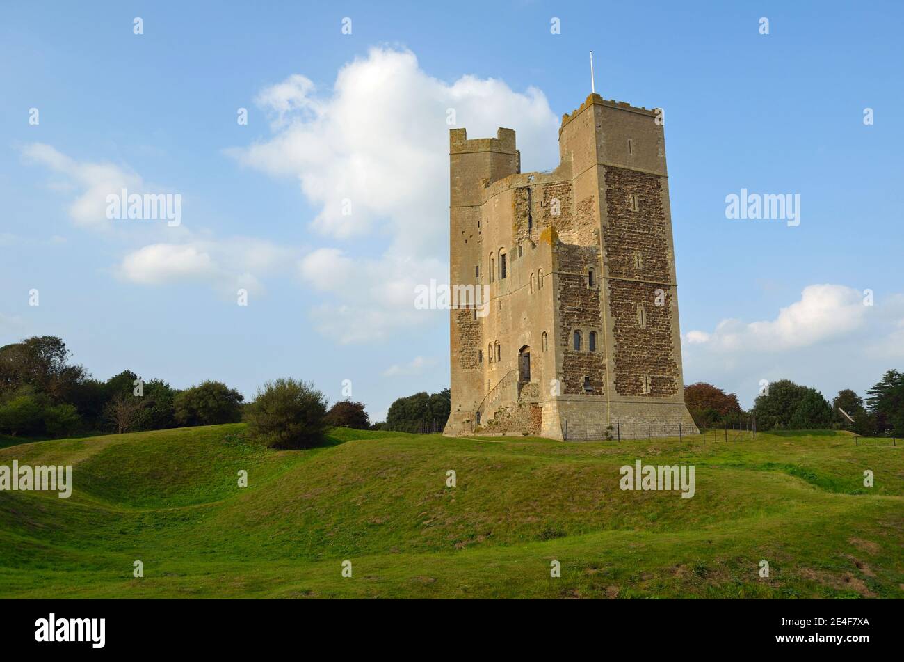 Orford Castle in Suffolk open to the public. Stock Photo
