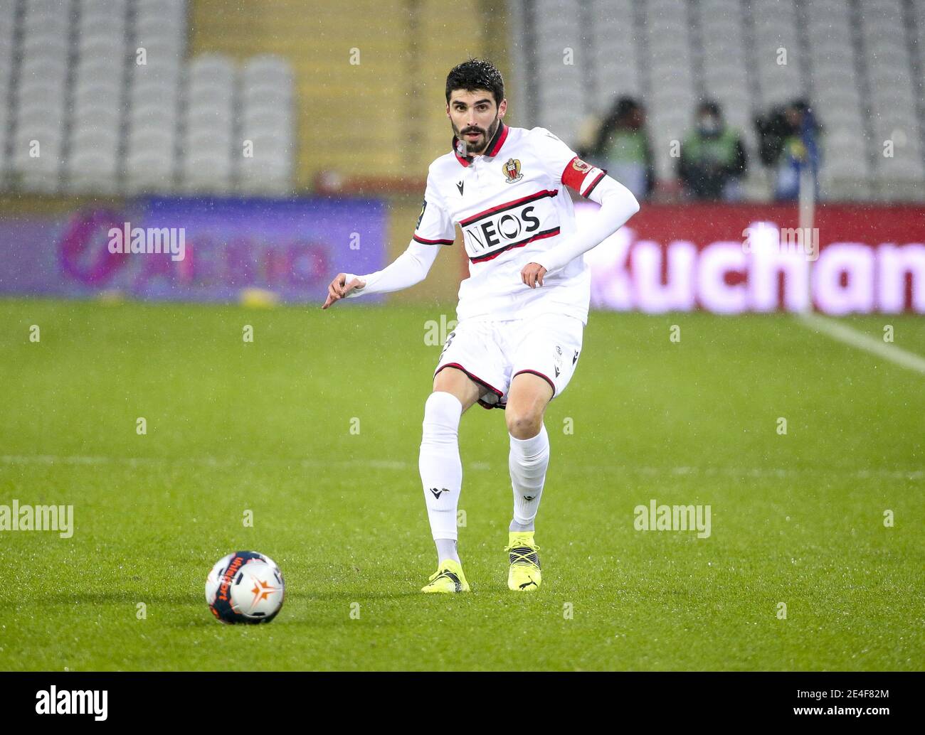Pierre Lees-Melou of Nice during the French championship Ligue 1 football match between RC Lens and OGC Nice on January 23, 2021 at stade Bollaert-Delelis in Lens, France - Photo Jean Catuffe / DPPI / LM Stock Photo