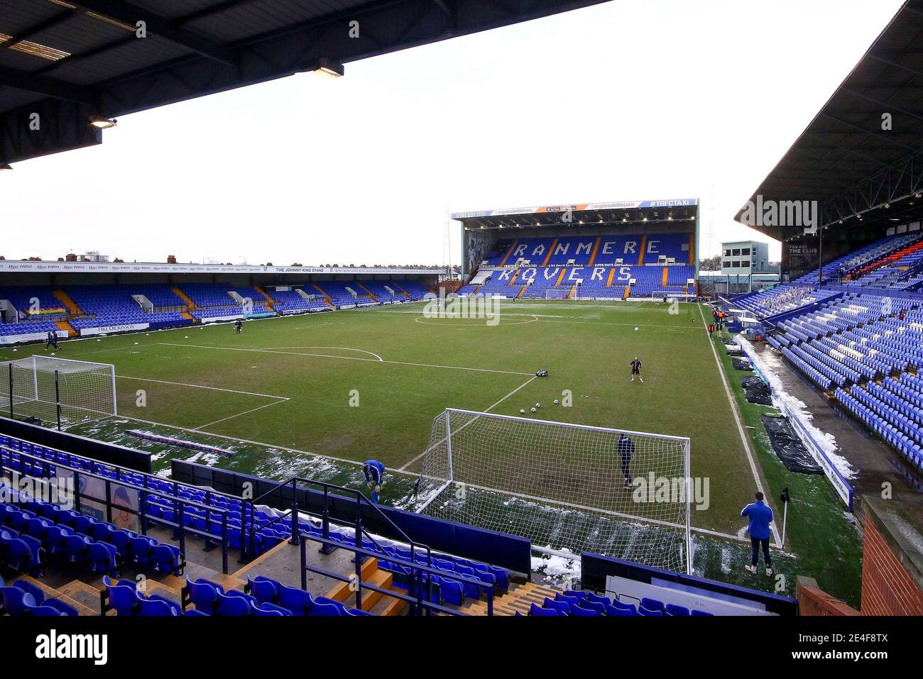Birkenhead, UK. 23rd Jan, 2021. General view inside Prenton Park stadium, the home of Tranmere Rovers EFL Skybet Football league two match, Tranmere Rovers v Bolton Wanderers at Prenton Park, Birkenhead, Wirral on Saturday 23rd January 2021. this image may only be used for Editorial purposes. Editorial use only, license required for commercial use. No use in betting, games or a single club/league/player publications.pic by Chris Stading/Andrew Orchard sports photography/Alamy Live News Credit: Andrew Orchard sports photography/Alamy Live News Stock Photo