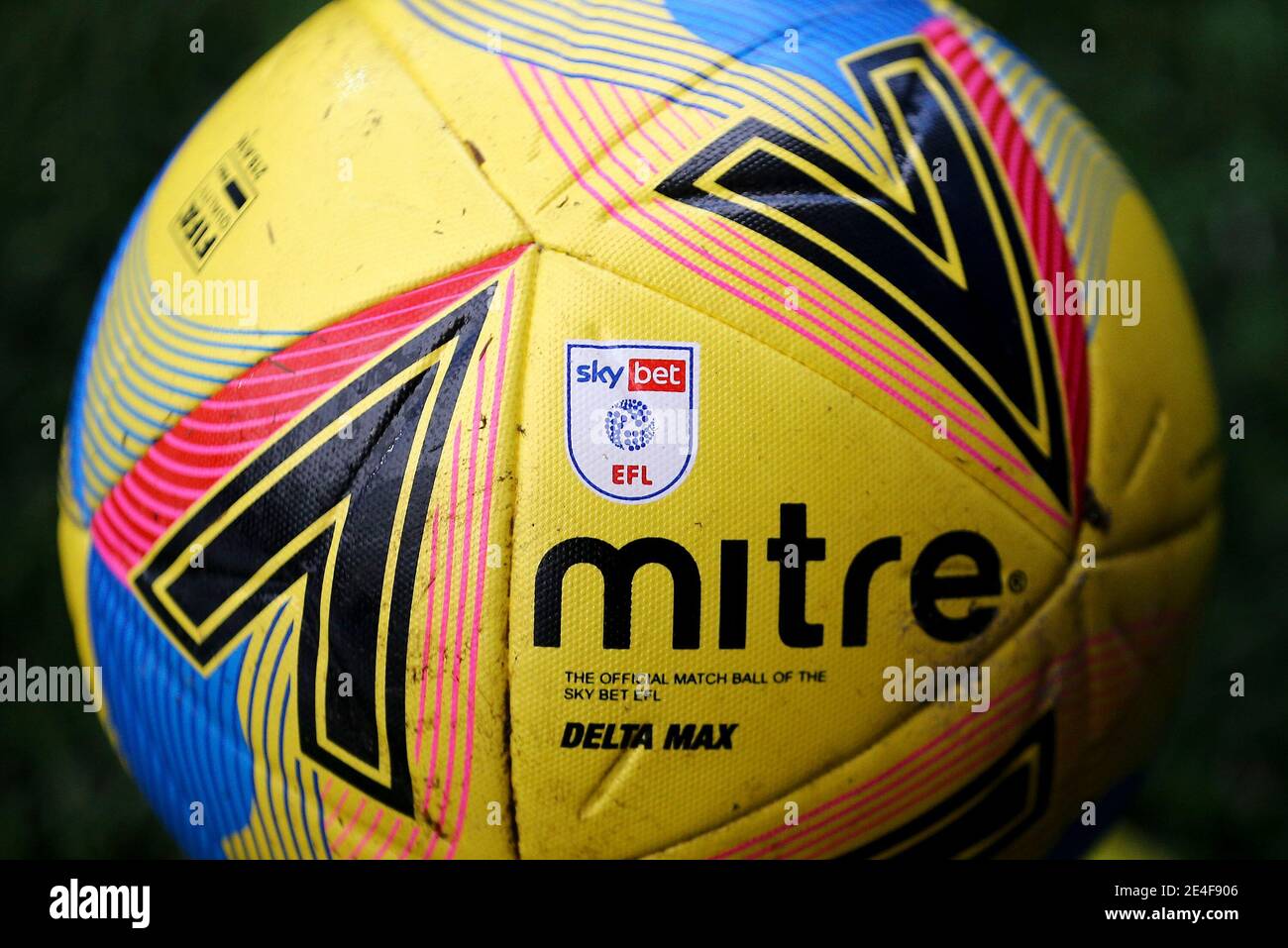 Birkenhead, UK. 23rd Jan, 2021. The official match ball of the Sky Bet EFL. EFL Skybet Football league two match, Tranmere Rovers v Bolton Wanderers at Prenton Park, Birkenhead, Wirral on Saturday 23rd January 2021. this image may only be used for Editorial purposes. Editorial use only, license required for commercial use. No use in betting, games or a single club/league/player publications.pic by Chris Stading/Andrew Orchard sports photography/Alamy Live News Credit: Andrew Orchard sports photography/Alamy Live News Stock Photo