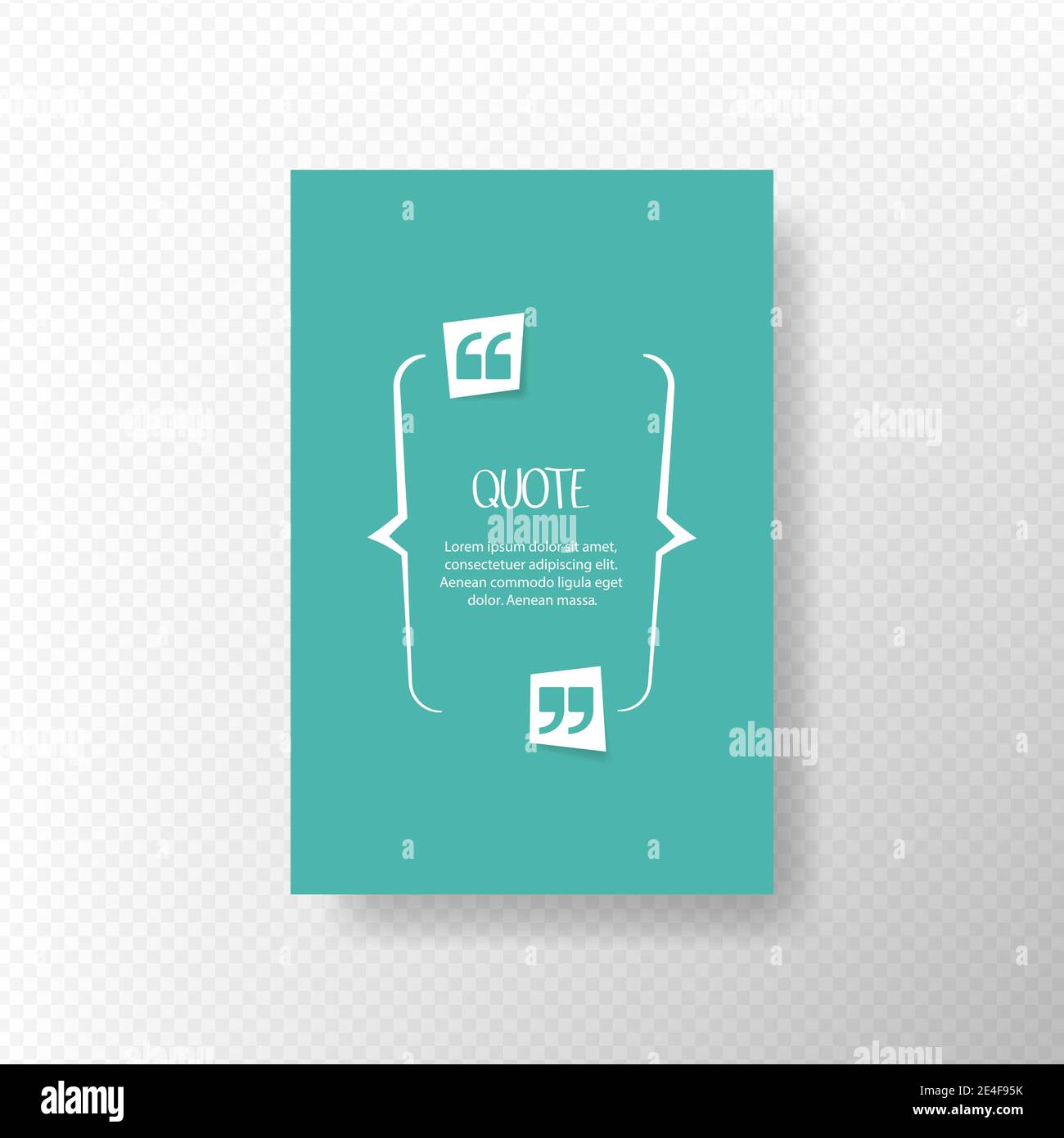 Quote text bubble. Commas, note, message and comment Design element Stock Vector
