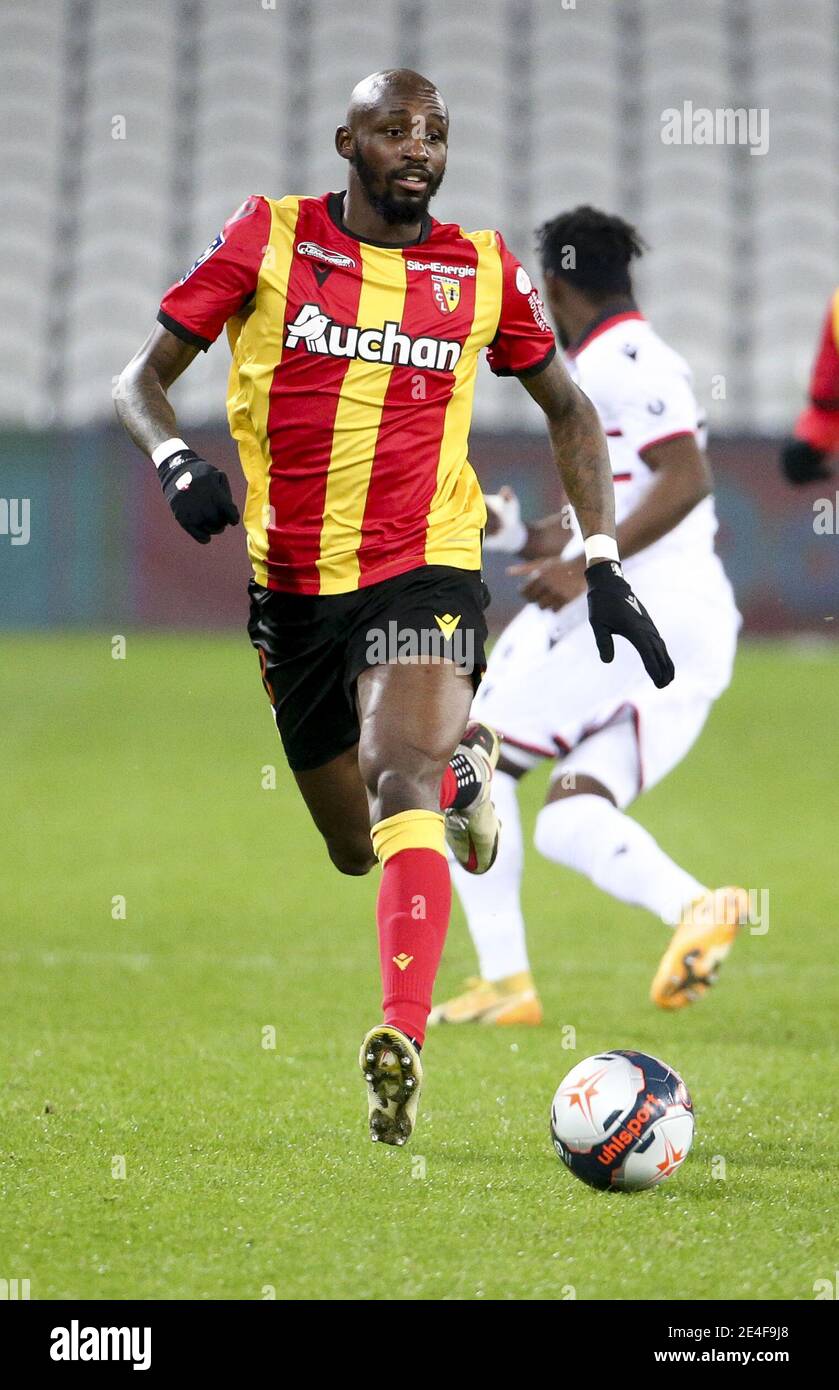Seko Fofana of Lens during the French championship Ligue 1 football match between RC Lens and OGC Nice on January 23, 2021 at stade Bollaert-Delelis in Lens, France - Photo Jean Catuffe / DPPI / LM Stock Photo