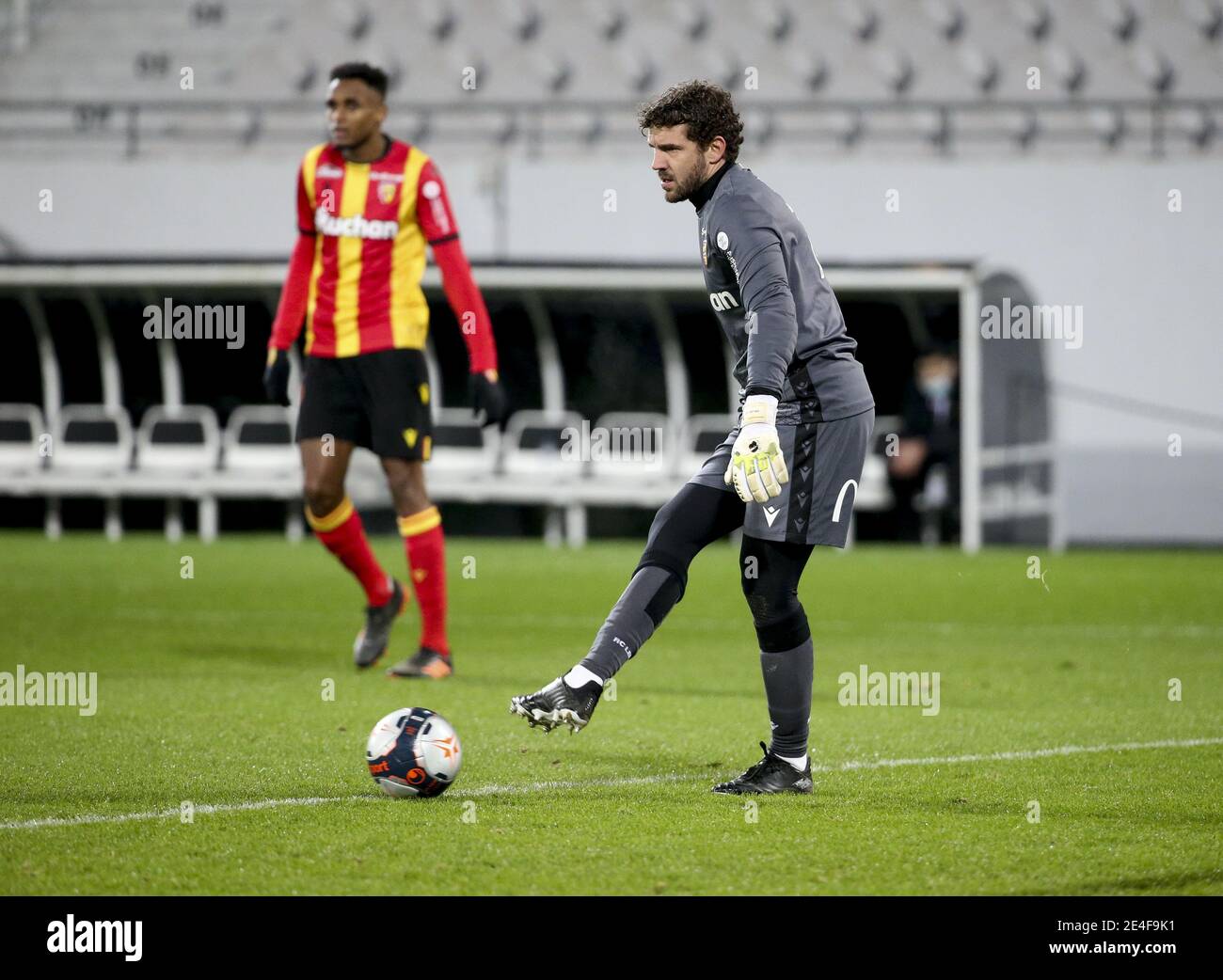 Goalkeeper of Lens Jean-Louis Leca during the French championship Ligue 1 football match between RC Lens and OGC Nice on January 23, 2021 at stade Bollaert-Delelis in Lens, France - Photo Jean Catuffe / DPPI / LM Stock Photo