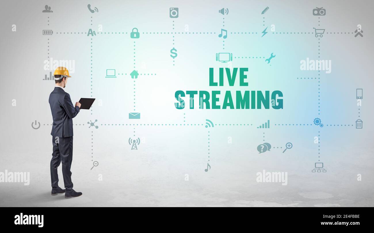 Engineer working on a new social media platform with LIVE STREAMING