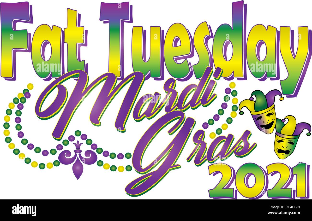 Mardi Gras Fat Tuesday 2021 Stock Photo