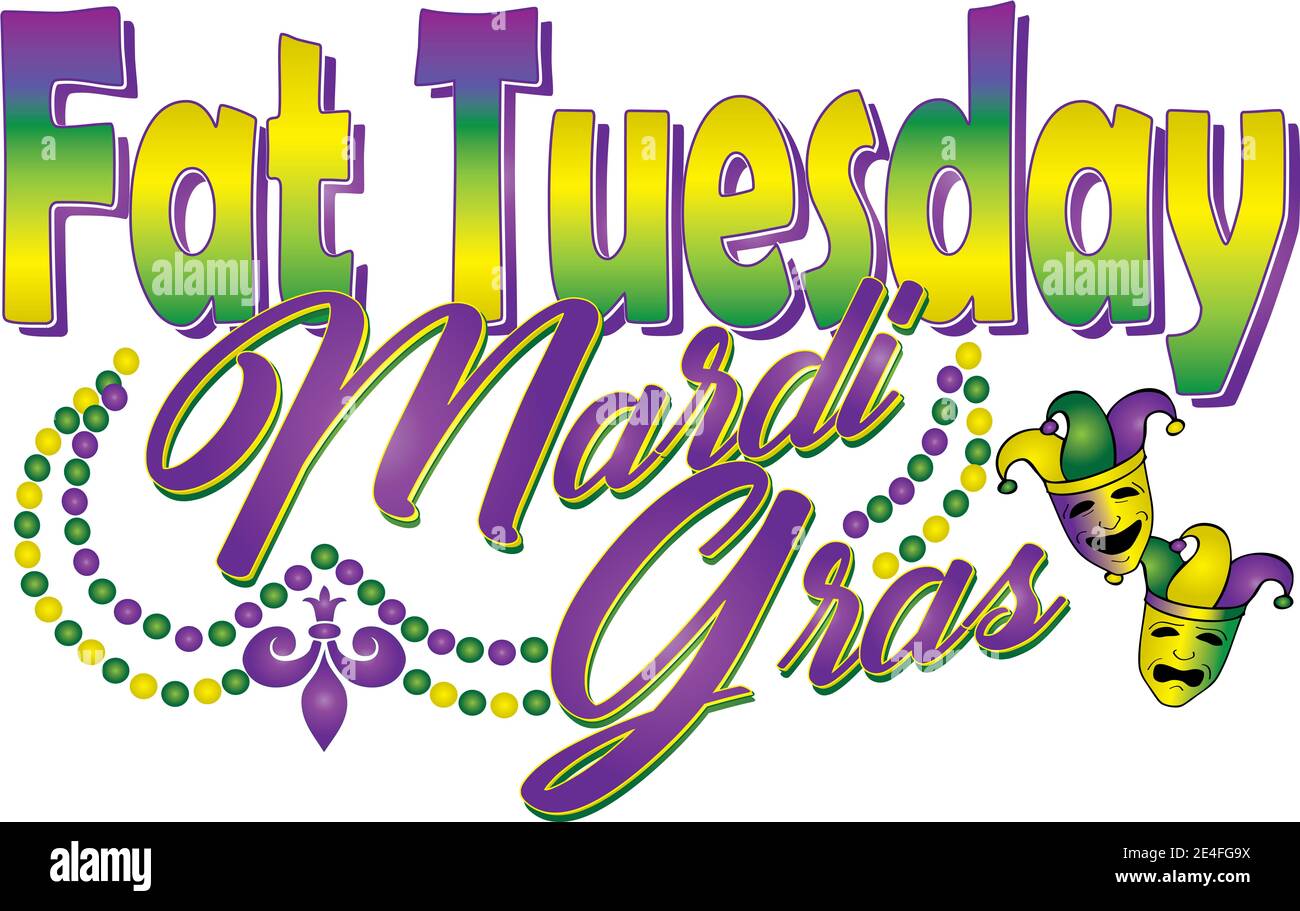 Mardi Gras Fat Tuesday Design Stock Photo