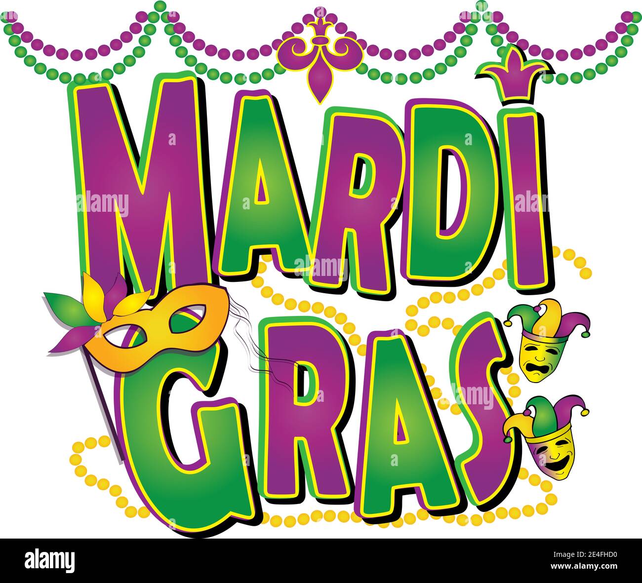 Mardi Gras Bold Design Stock Photo