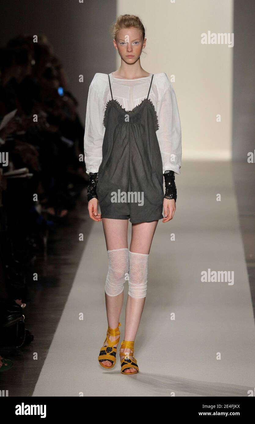 A model displays a creation by Vanessa Bruno SpringSummer 2010 readytowear collection show