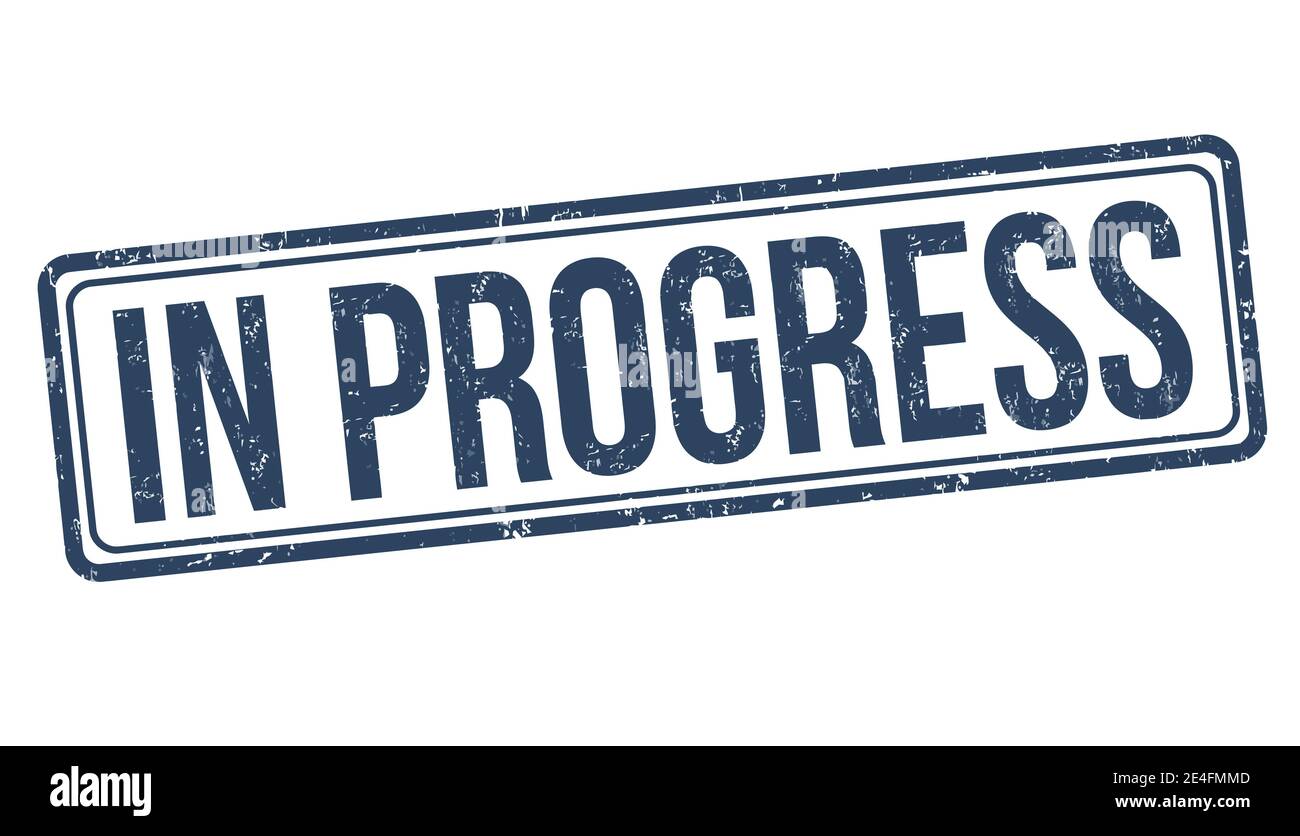 In Progress Sign Or Stamp On White Background Vector Illustration 