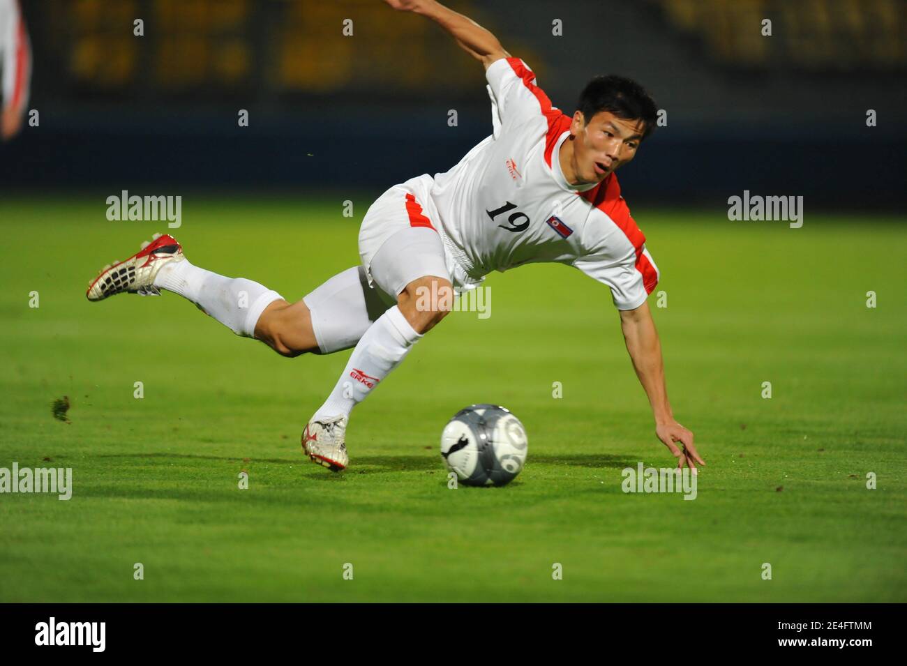 North Korea's An Chol Hyok in action during a Friendly Soccer Match ...
