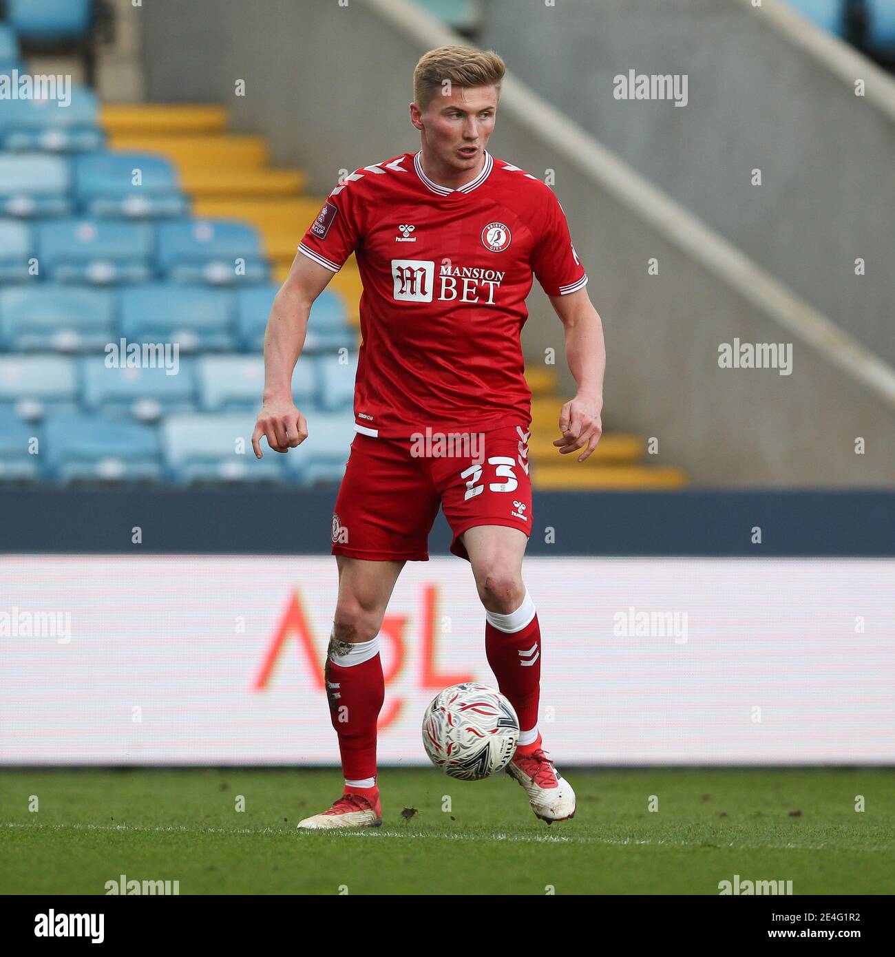 London, UK. 23rd Jan, 2021. Taylor Moore of Bristol City in action during the FA Cup 4th Round match between Millwall and Bristol City at The Den, London, England on 23 January 2021. Photo by Ken Sparks. Editorial use only, license required for commercial use. No use in betting, games or a single club/league/player publications. Credit: UK Sports Pics Ltd/Alamy Live News Stock Photo