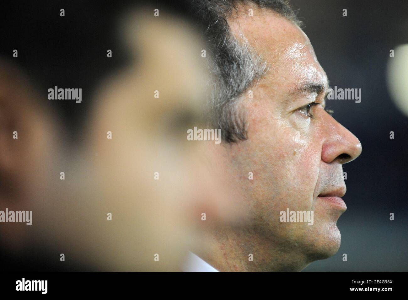 PSG's new president Robin Leproux during the French first League soccer match, FC Sochaux vs Paris Saint Germain in Sochaux,France on November 1st, 2009. PSG wins 4-1. Photo by Guillaume Ramon/Camelon/ABACAPRESS.COM Stock Photo