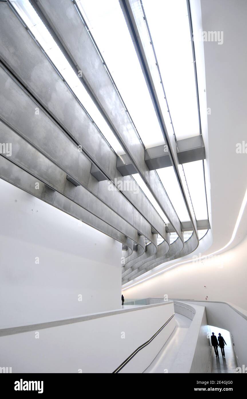 Inside view of the National Museum of the XXI Century Arts, 'MAXXI', in ...