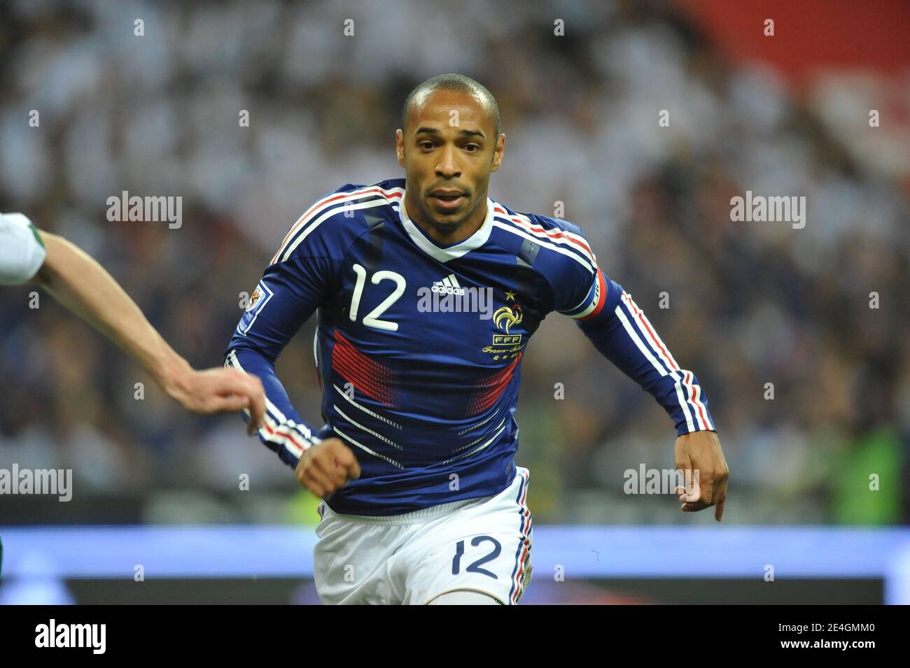 France's Thierry Henry during the World Cup Play-off soccer match, France vs Republic of Ireland at Stade de France in Saint-Denis near Paris, France on November 18, 2009. The Match ended in a 1-1 draw. Photo by Nicolas Gouhier/Cameleon/ABACAPRESS.COM Stock Photo