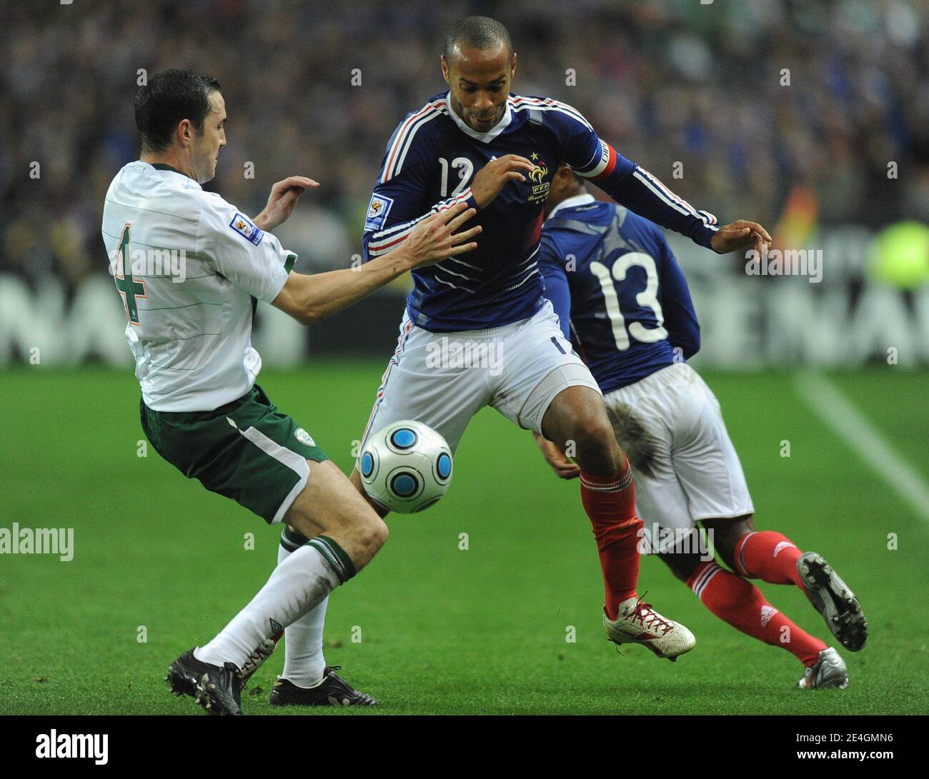 France's Thierry Henry during World Cup Play-off soccer match, France vs Republic of Ireland at Stade de France in Saint-Denis near Paris, France on November 18, 2009. The Match ended in a 1-1 draw. Photo by Christian Liewig/ABACAPRESS.COM Stock Photo