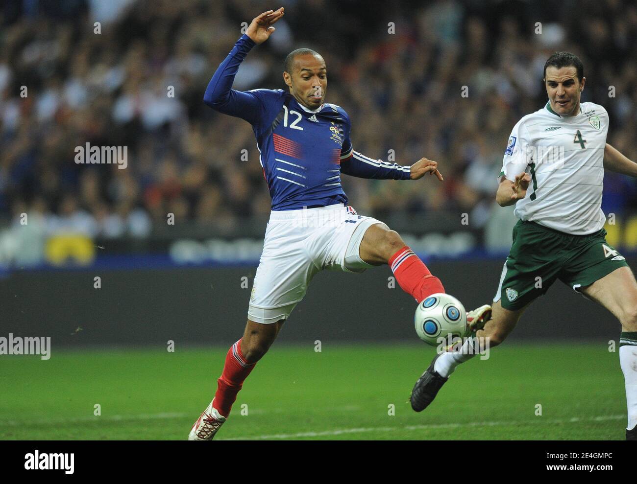 France's Thierry Henry during World Cup Play-off soccer match, France vs Republic of Ireland at Stade de France in Saint-Denis near Paris, France on November 18, 2009. The Match ended in a 1-1 draw. Photo by Christian Liewig/ABACAPRESS.COM Stock Photo
