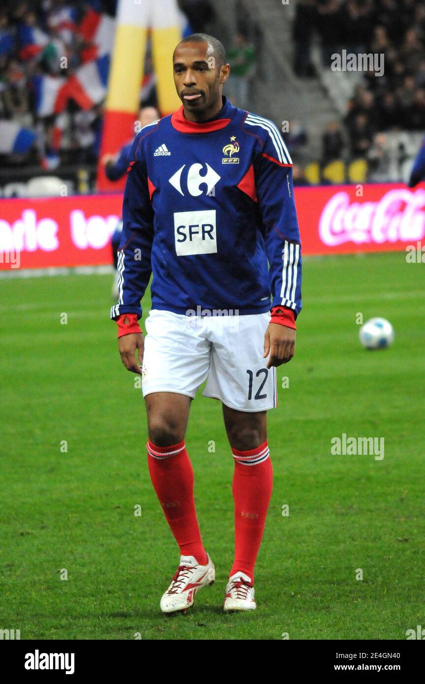 France's Thierry Henry during the World Cup 2010 Qualifying Play off soccer match, France vs Ireland at the Stade de France, in Saint Denis near Paris, France on November 18, 2009. The match ended in a 1-1 draw. Photo Thierry Plessis/ABACAPRESS.COM Stock Photo