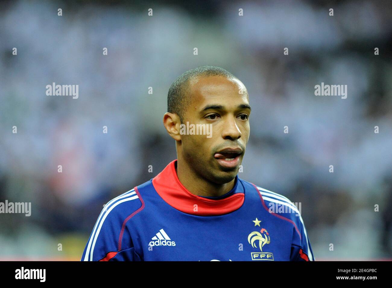 France's Thierry Henry before World Cup Play-off soccer match, France vs Republic of Ireland in Stade de France, Saint-Denis,, France, on November 18, 2009. The Match ended in a 1-1 draw. Photo by Philipe Montigny/ABACAPRESS.COM Stock Photo