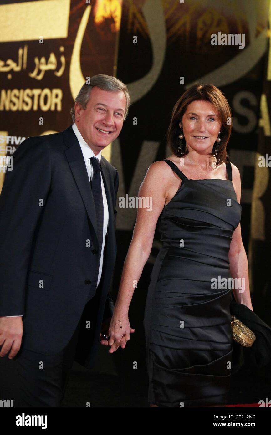 Richard Attias and his wife Cecilia Attias arriving for the 9th 'Marrakesh Film Festival' before the screening of ' Chengdu, I love you' and a tribute to US actor Christopher Walken, in Marrakesh, Morocco on December 5, 2009. Photo by Denis Guignebourg/ABACAPRESS.COM Stock Photo