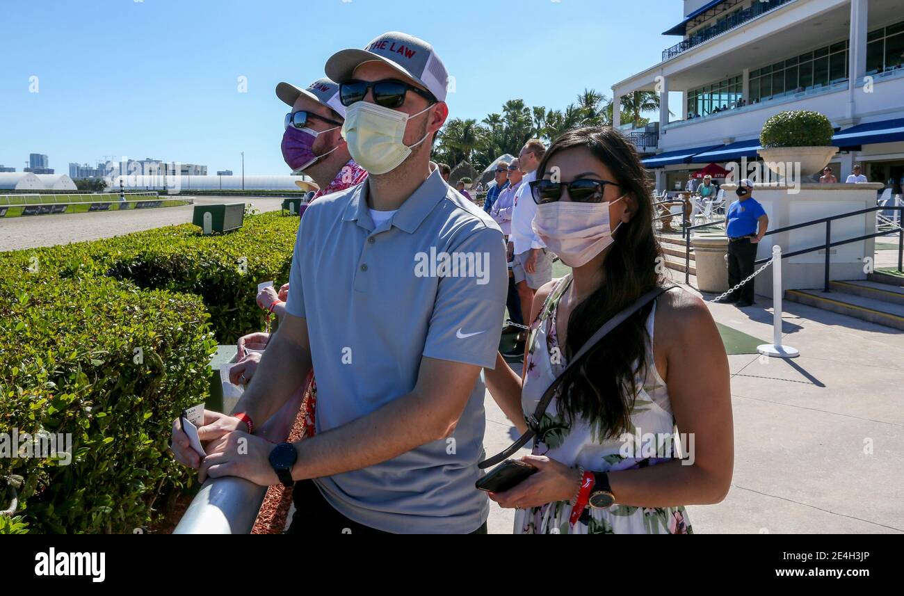 Hallandale Beach, FL, USA. 23rd Jan, 2021. January 23, 2021: Scenes from during Pegasus World Cup Invitational Day at Gulfstream Park in Hallandale Beach, Florida. Sam Navarro/Eclipse Sportswire/CSM/Alamy Live News Stock Photo