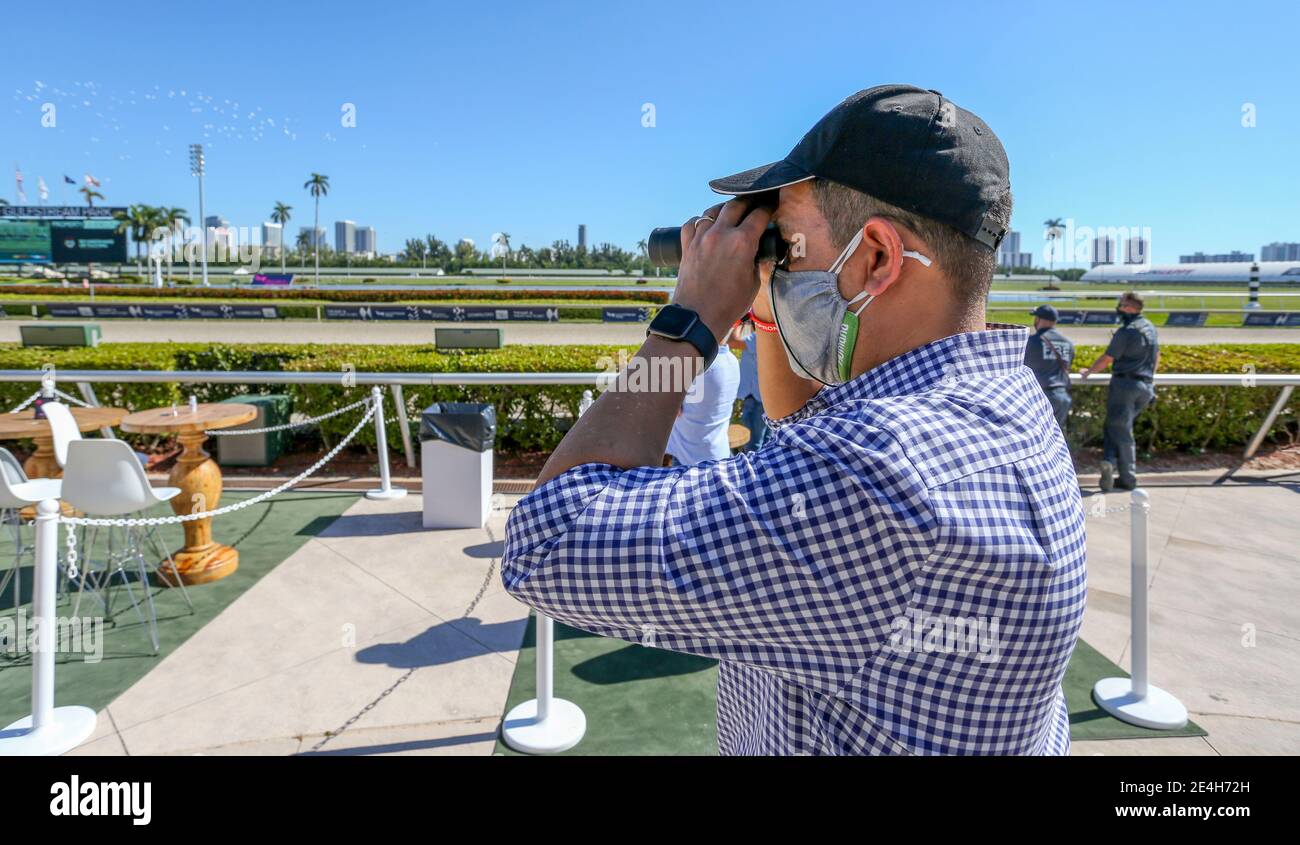 Hallandale Beach, FL, USA. 23rd Jan, 2021. January 23, 2021: Scenes from during Pegasus World Cup Invitational Day at Gulfstream Park in Hallandale Beach, Florida. Sam Navarro/Eclipse Sportswire/CSM/Alamy Live News Stock Photo