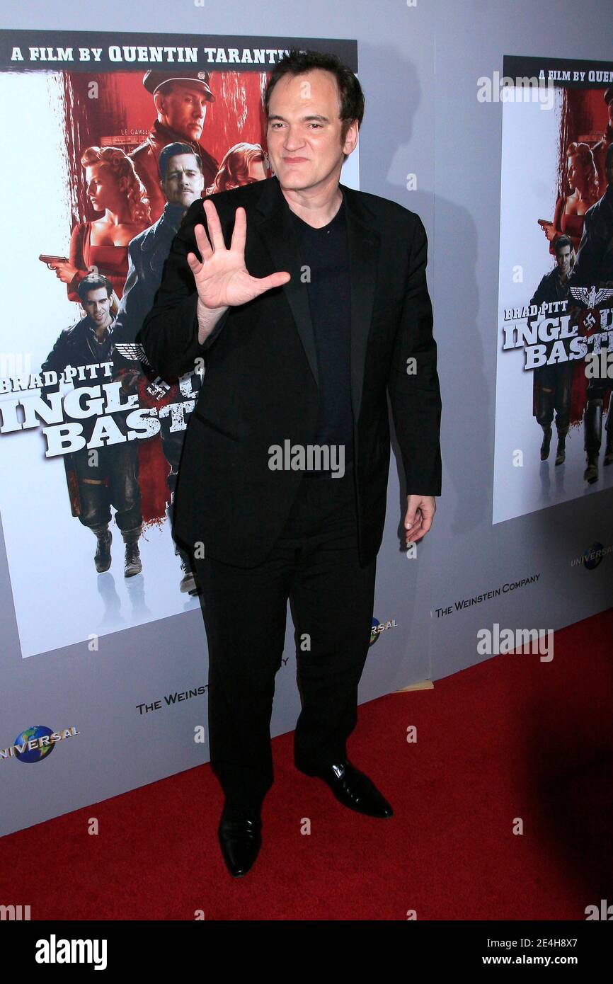 Quentin Tarantino arriving for ""Inglourious Basterds"" DVD Launch held at  New Beverly Cinema in Los Angeles, CA, USA on December 14, 2009. Photo by  Tony DiMaio/ABACAPRESS.COM Stock Photo - Alamy