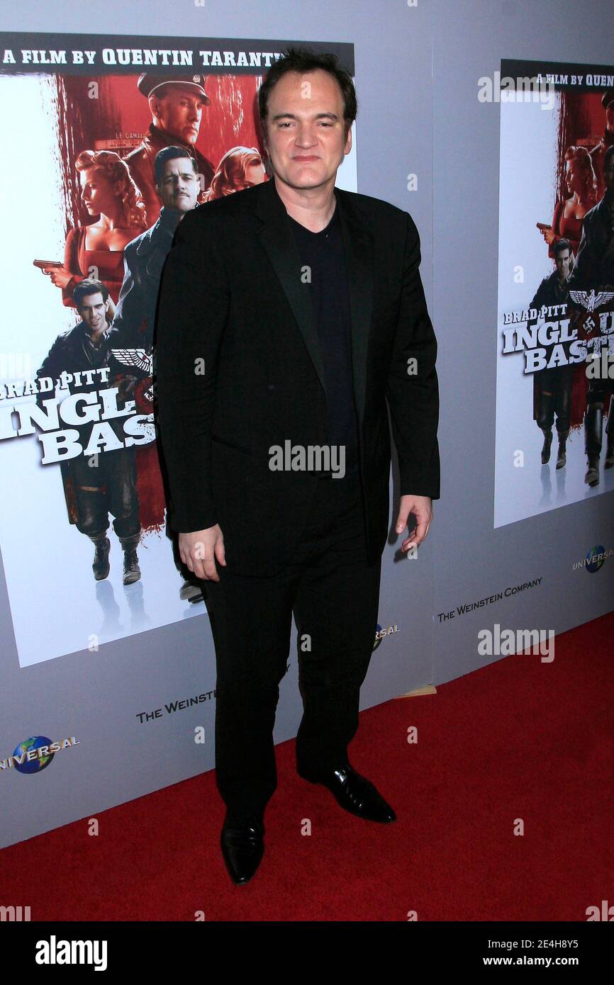 'Quentin Tarantino arriving for ''Inglourious Basterds'' DVD Launch held at New Beverly Cinema in Los Angeles, CA, USA on December 14, 2009. Photo by Tony DiMaio/ABACAPRESS.COM' Stock Photo