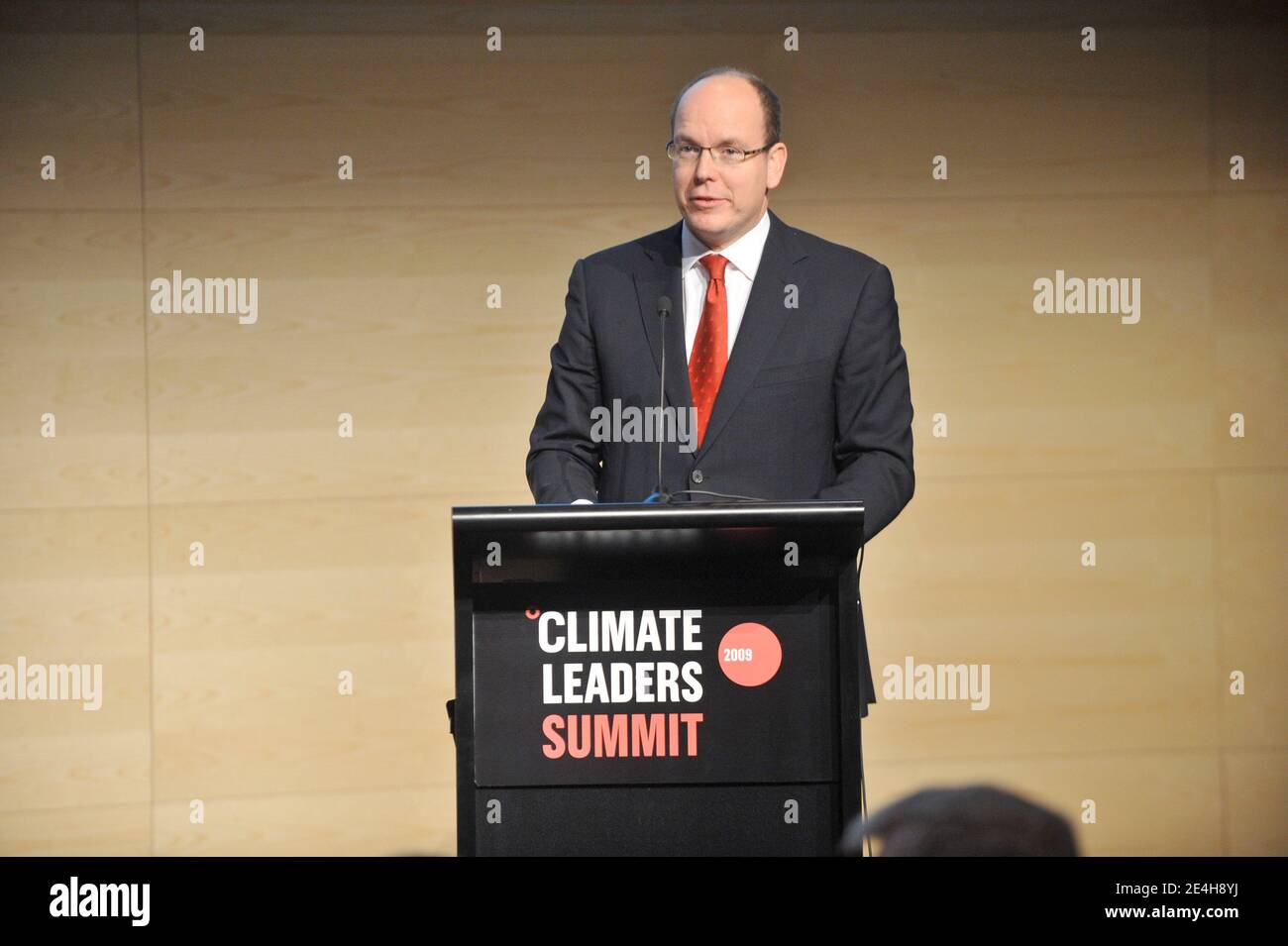 Prince Albert II of Monaco participes at Climate Leaders Summit 2009 in