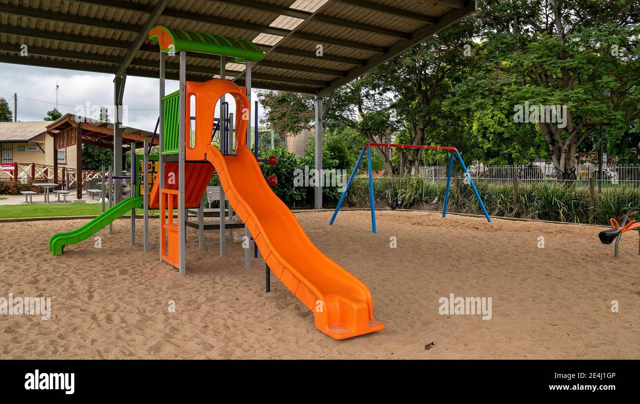 Outdoor exercise equipment australia hires stock photography and