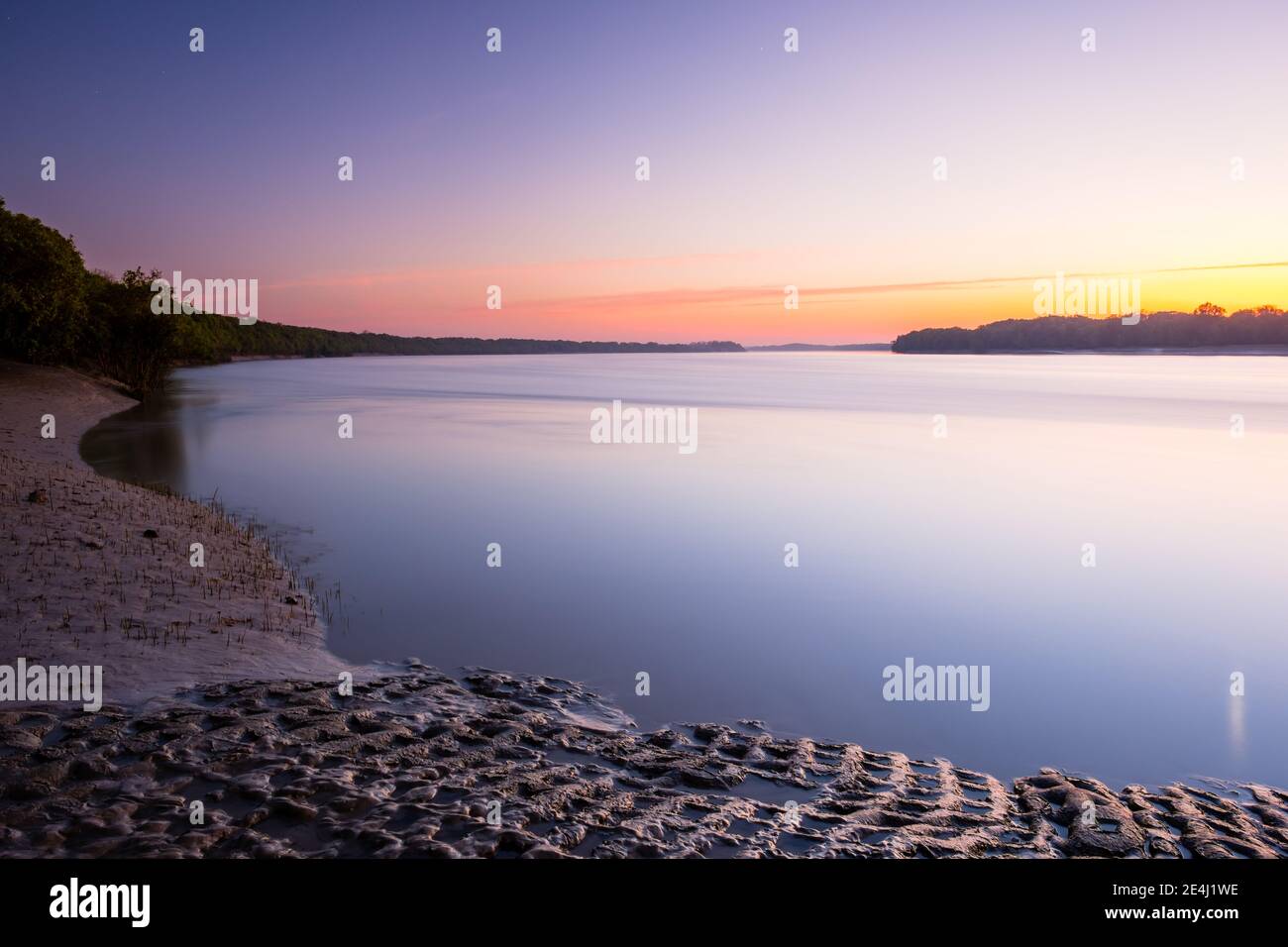 Tranquil Scene along South Alligator River in Kakadu National Park Stock Photo