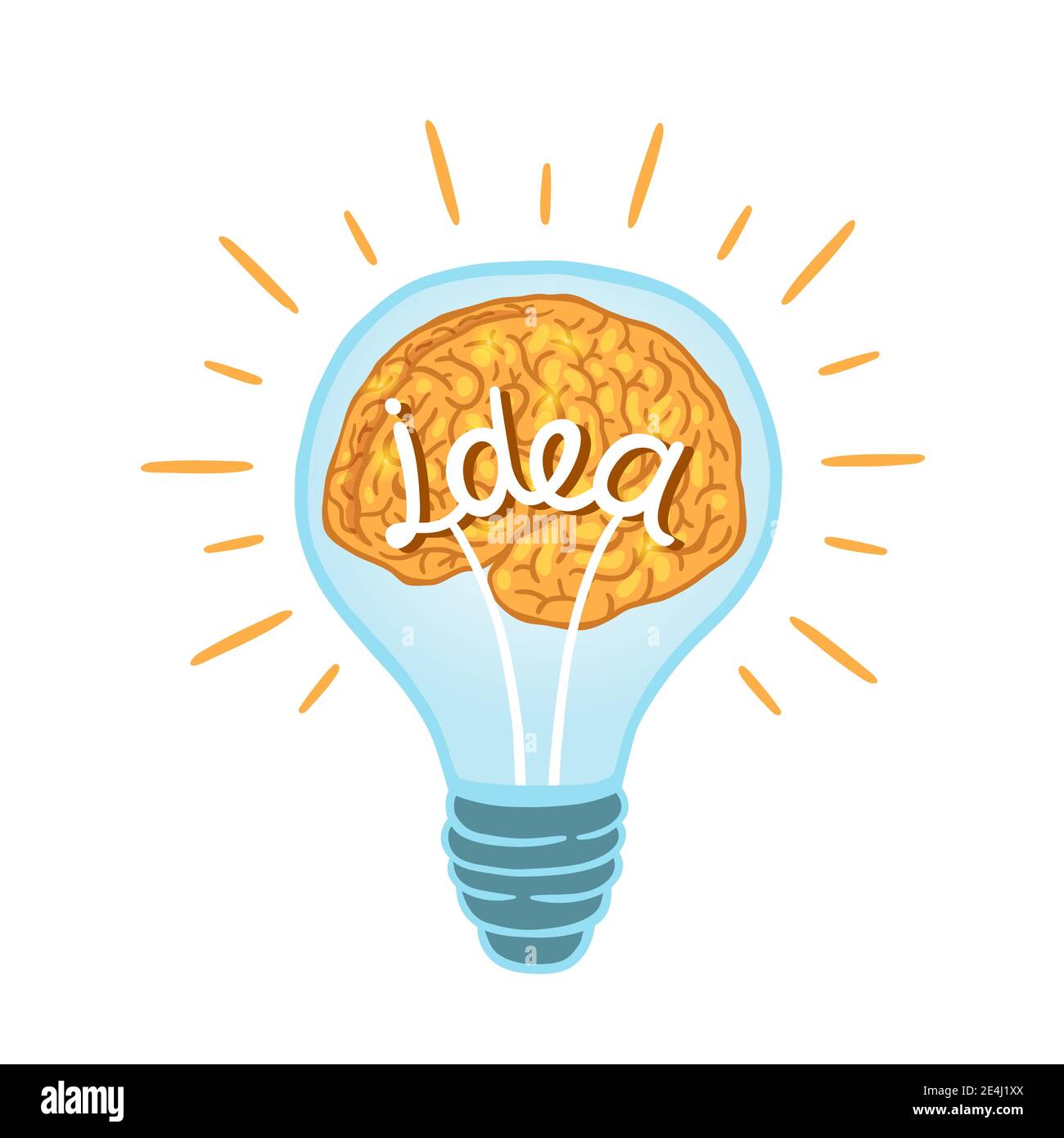 Creative Light Bulb With Brain Isolated Vector Illustration Stock creative-light-bulb-with-brain-isolated-vector-illustration-stock