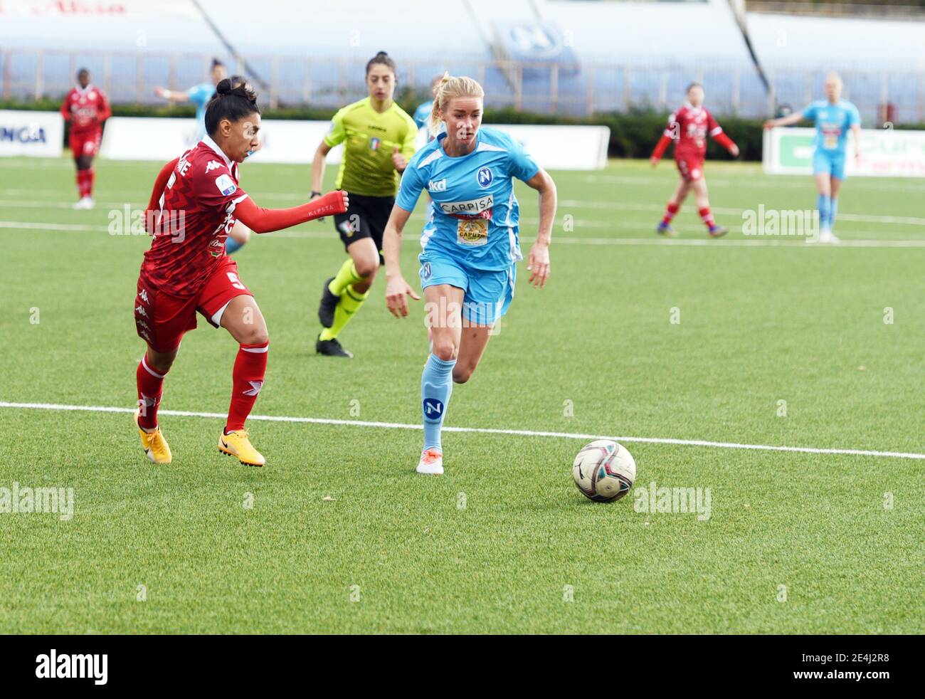 Italy. 23rd Jan, 2021. Jenny Hjohlman in action during in the match of Serie A Female, the Italian Woman League Football at “Caduti di Brema” stadium of Naples, on the field Napoli vs Bari, Napoli won the match 1-0. (Photo by Pasquale Gargano/Pacific Press) Credit: Pacific Press Media Production Corp./Alamy Live News Stock Photo