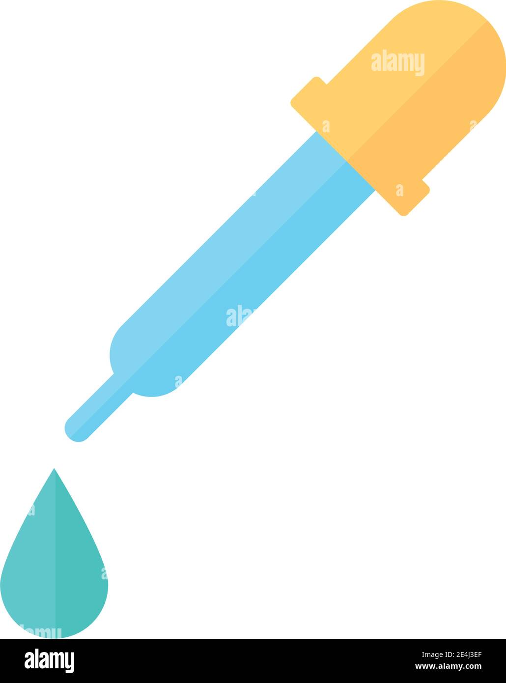 chemistry dropper science flat style vector illustration Stock Vector