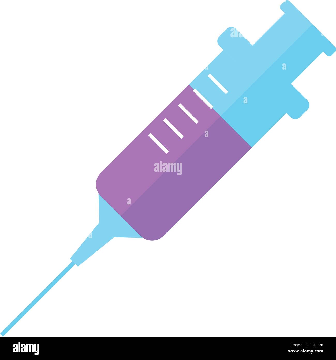 chemistry medical syringe science flat style vector illustration Stock