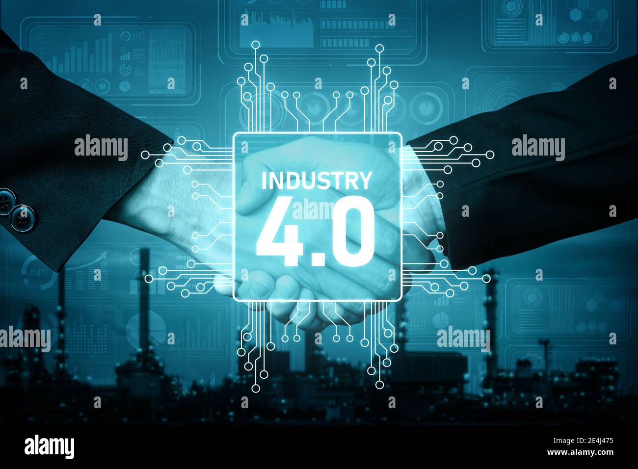 Engineering technology and industry 4.0 smart factory concept with icon