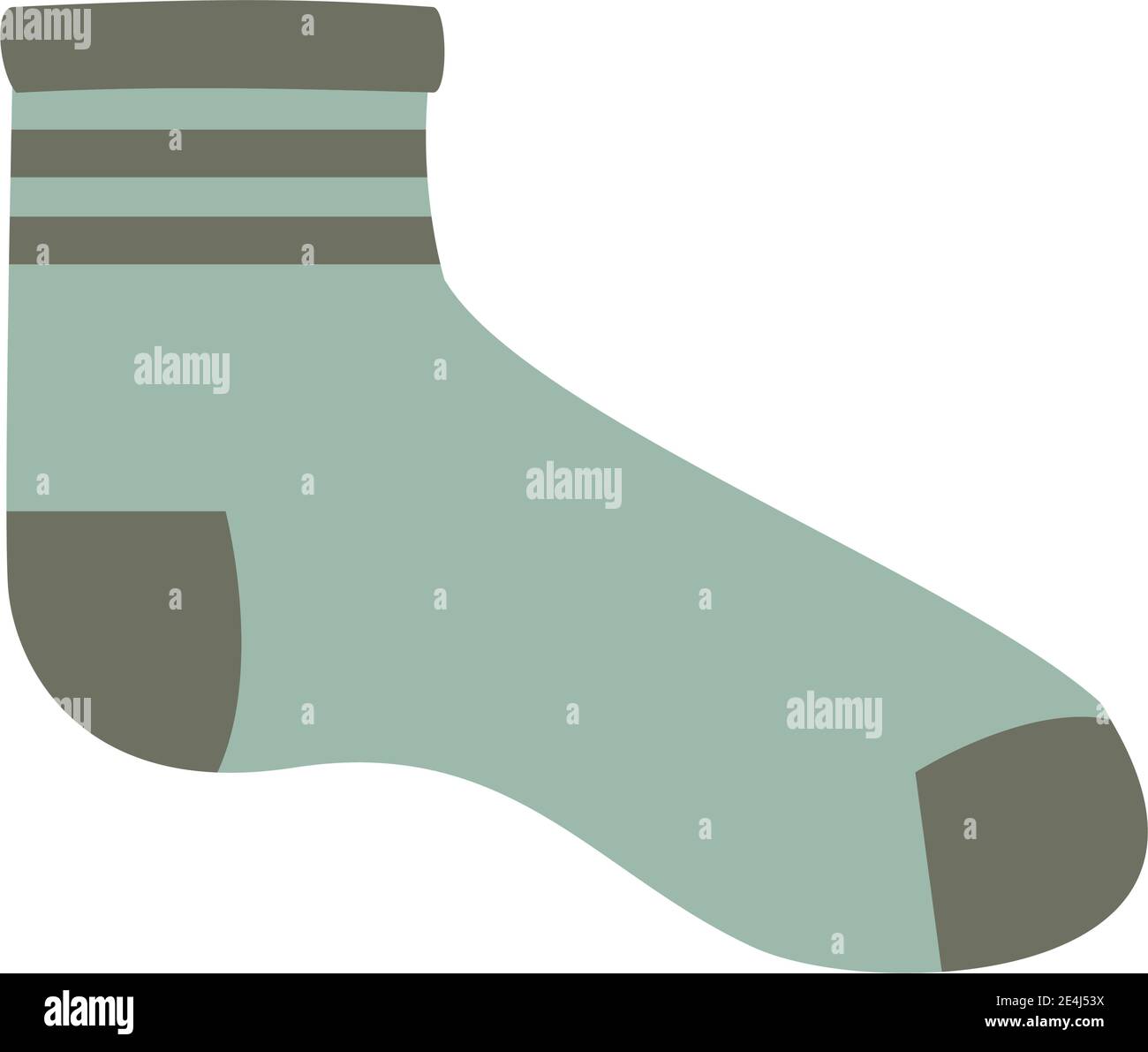 green sock icon design, Cloth fashion style wear and store theme Vector illustration Stock Vector