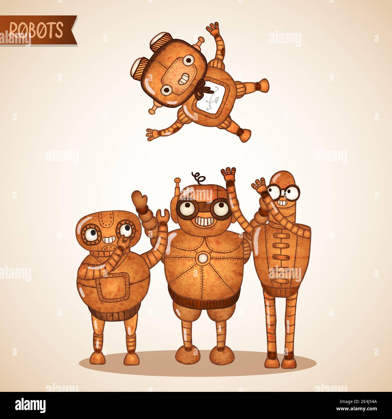 Business strategy goal achievement, team celebration vector illustration Stock Vector