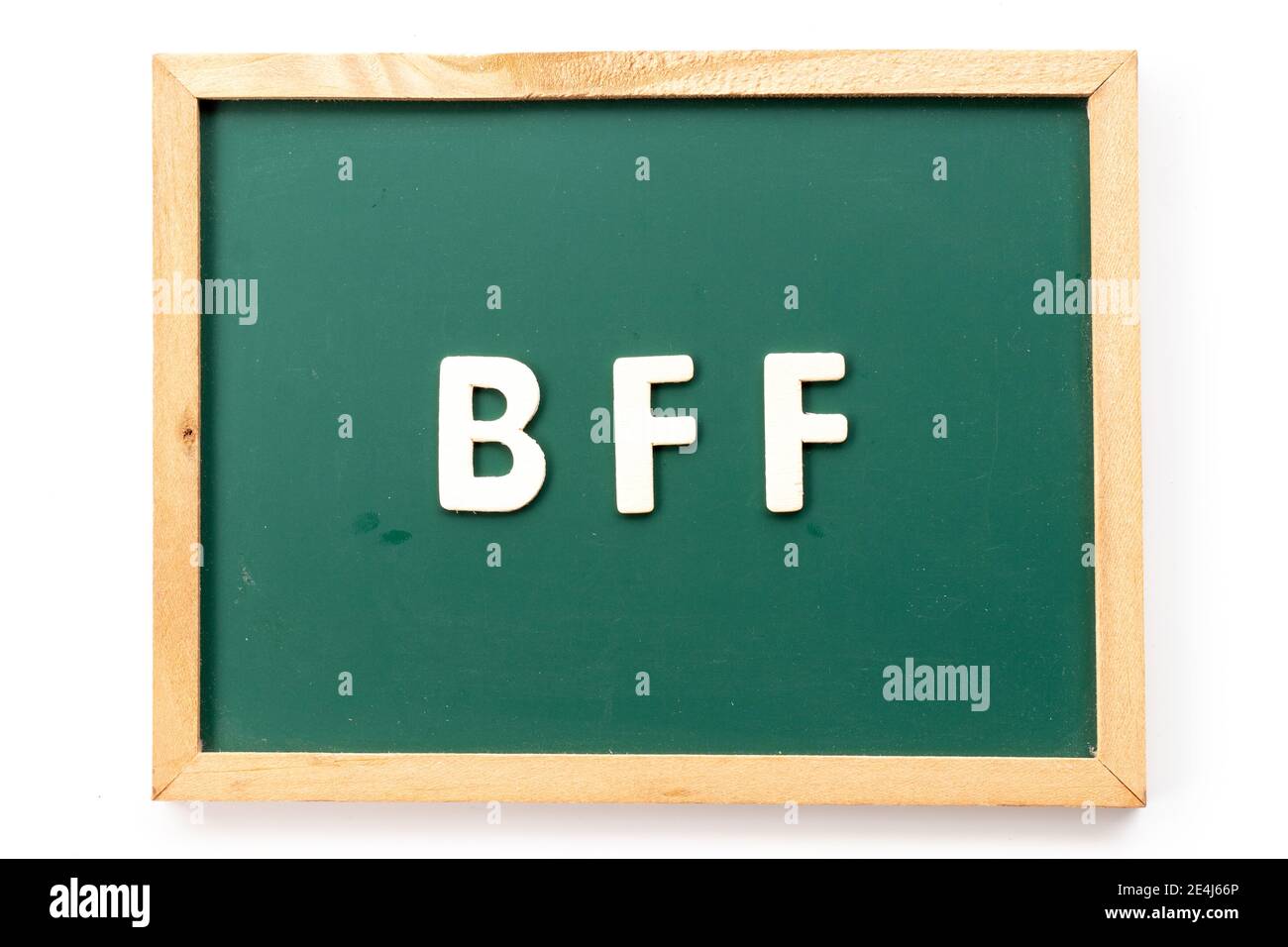 Alphabet letter in word BFF (Abbreviation of best friend forever) in